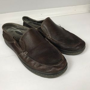 Simple Pebbled Leather Loafers